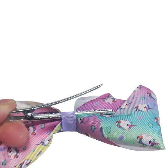 NWOT Girls Bundle Girls'  Unicorn Cap & Hair Bows  Set of 5 - Picture 11 of 14